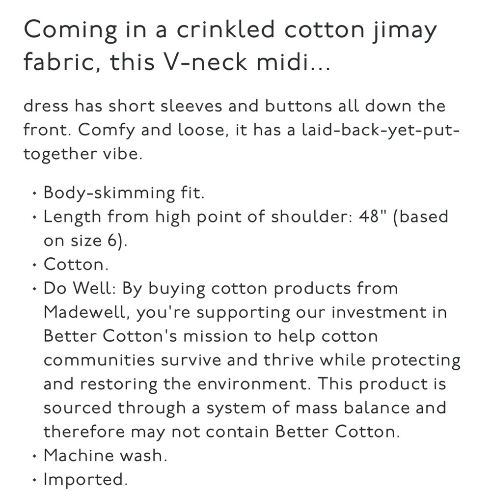 Crinkle Cotton Button-Front Midi Dress - Picture 3 of 6